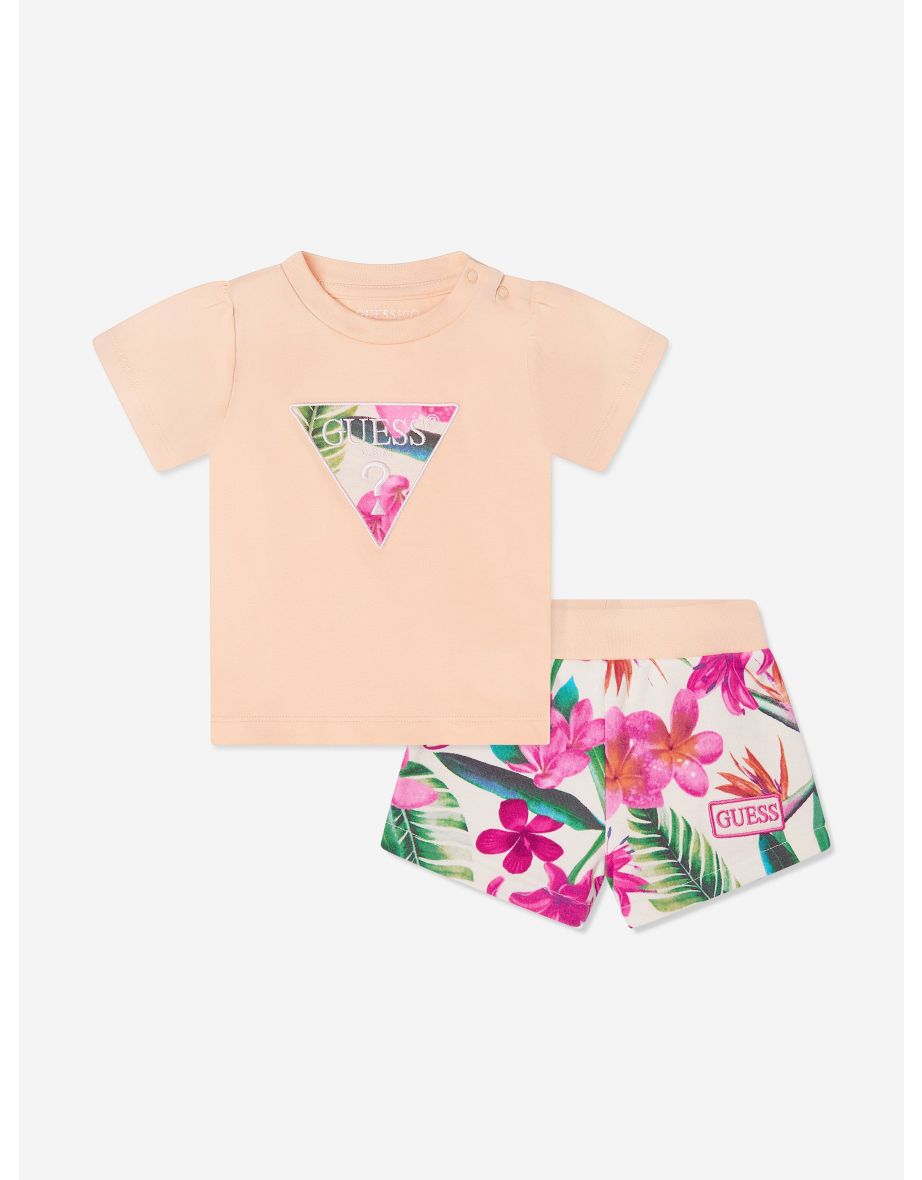 Baby Girls Short Set in Orange