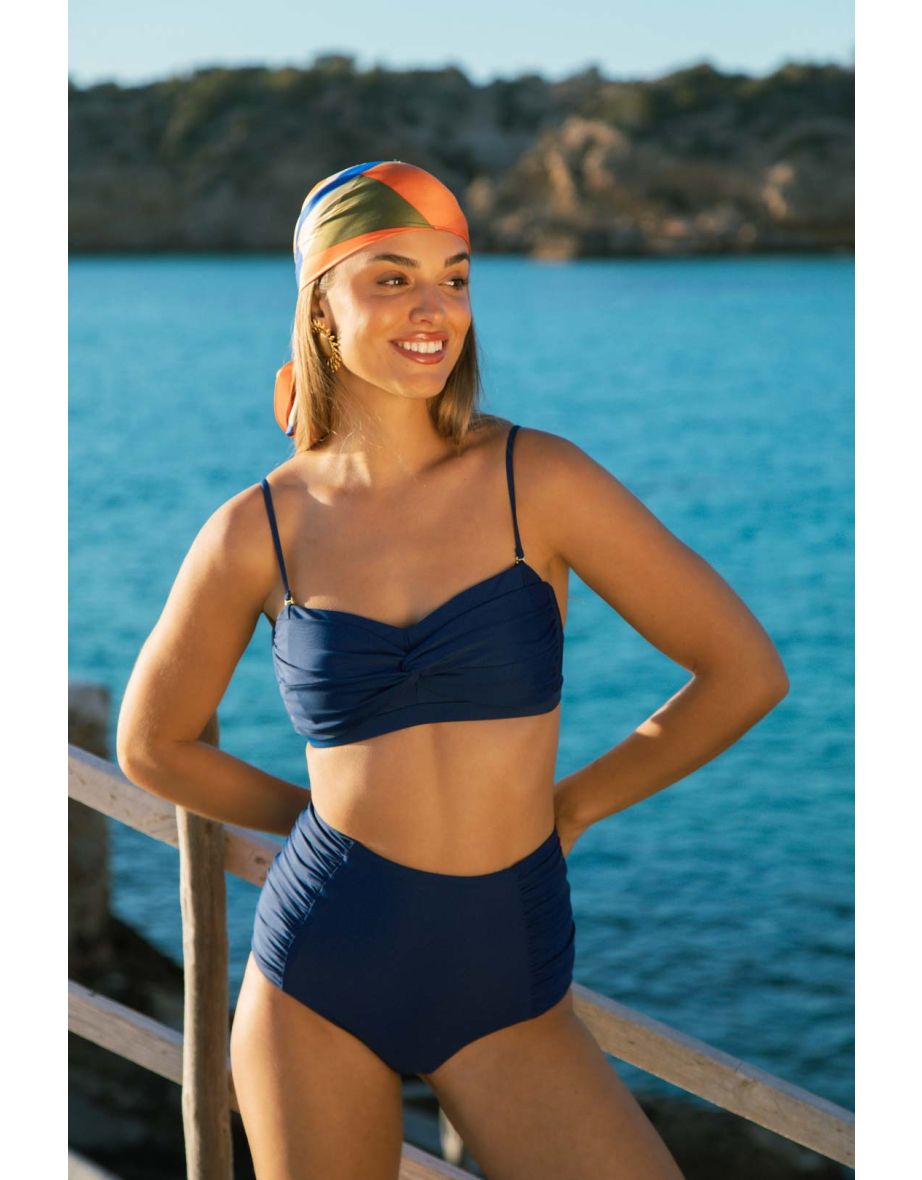 Navy blue bandeau bikini top online