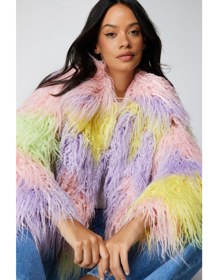 Fun faux fur coats top