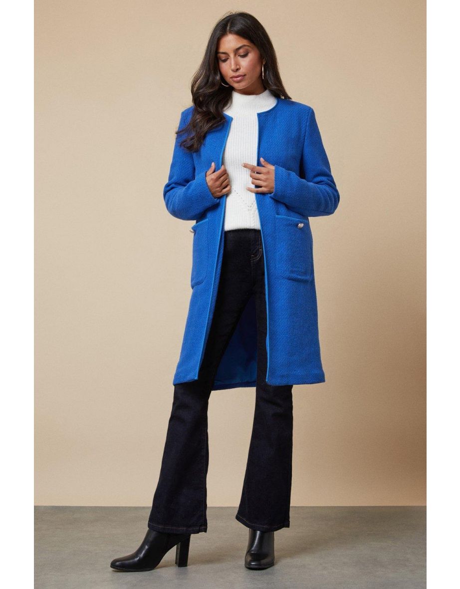 Wallis blue coat on sale