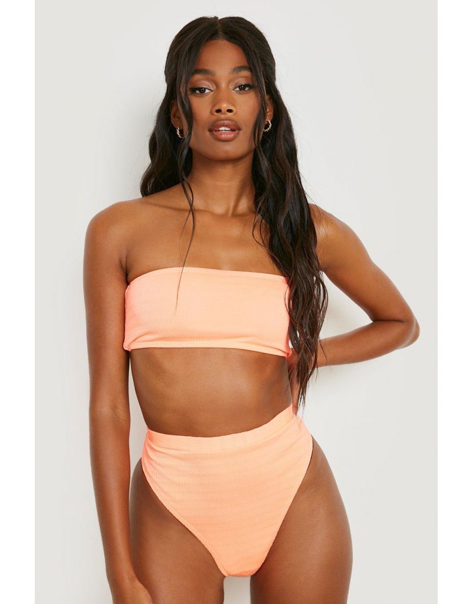 Coral bandeau bikini hotsell