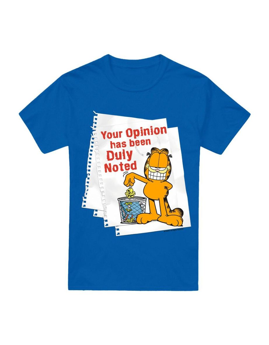 Garfield Mens Duly Noted T-Shirt - Royal Blue