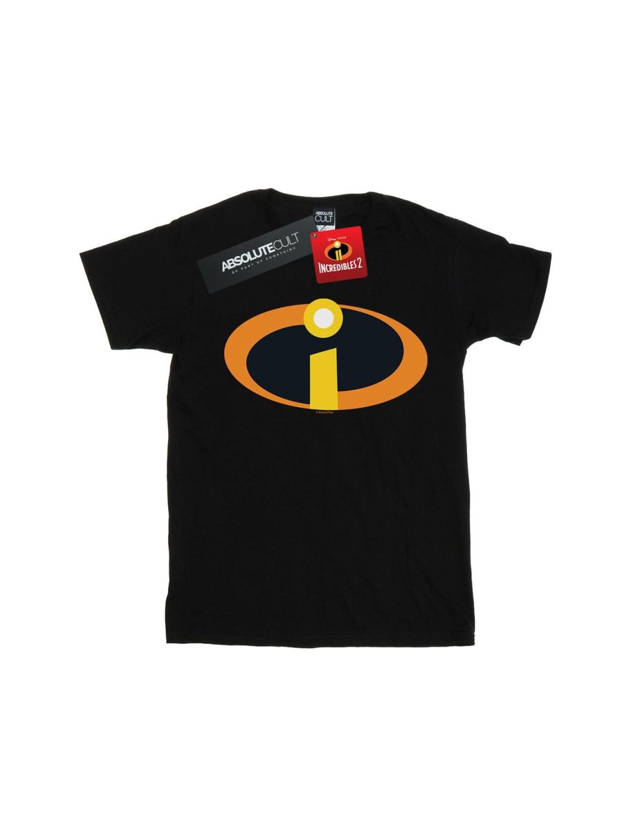 Disney Womens/Ladies The Incredibles Costume Logo Cotton Boyfriend T-Shirt - Black