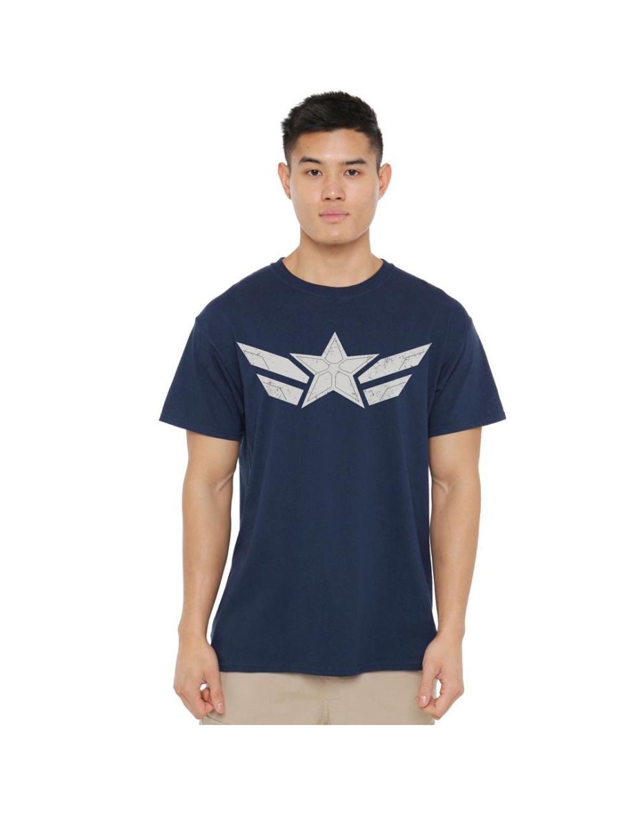 Captain America: Brave New World Mens Star T-Shirt - Navy