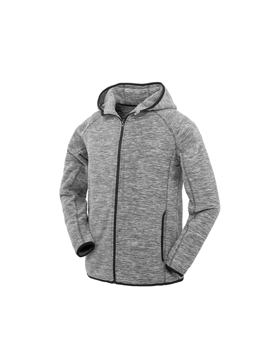 Shop Spiro Mens Micro Fleece Hoodie Grey Black Online in Qatar VogaCloset