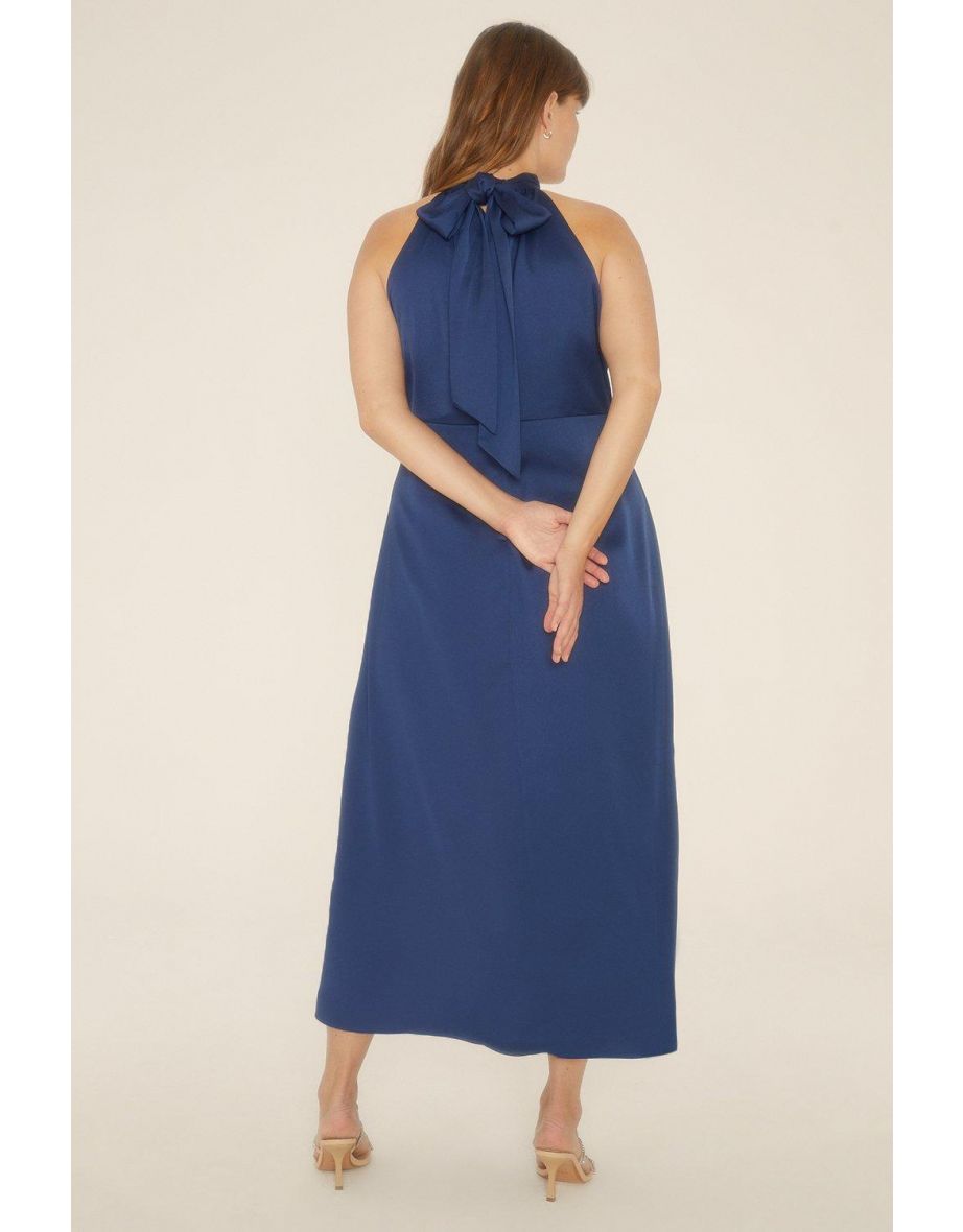 Plus Size Halter Neck Midi Dress - 2