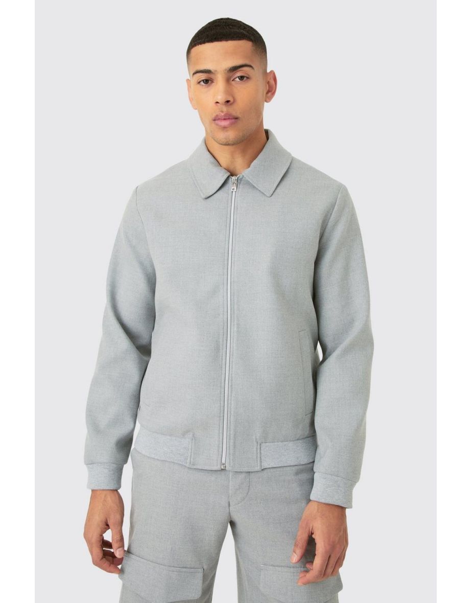 Smart Harrington Jacket - grey