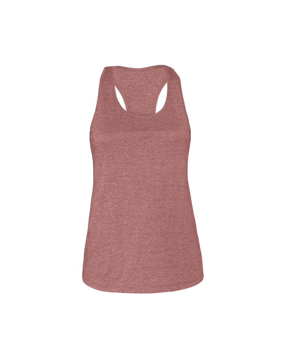 Bella + Canvas Womens/Ladies Heather Jersey Racerback Tank Top - Heather Mauve
