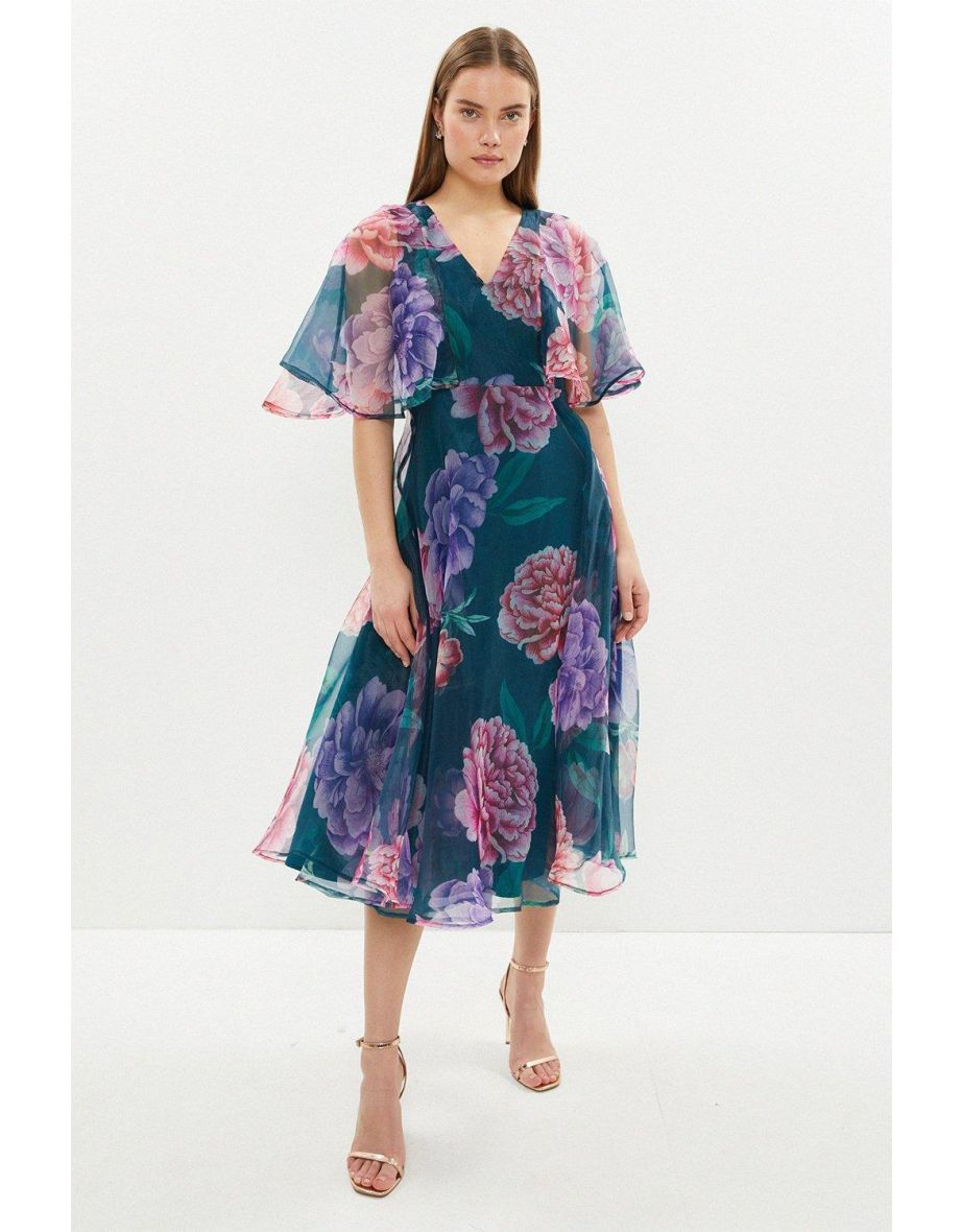Cape back midi dress discount