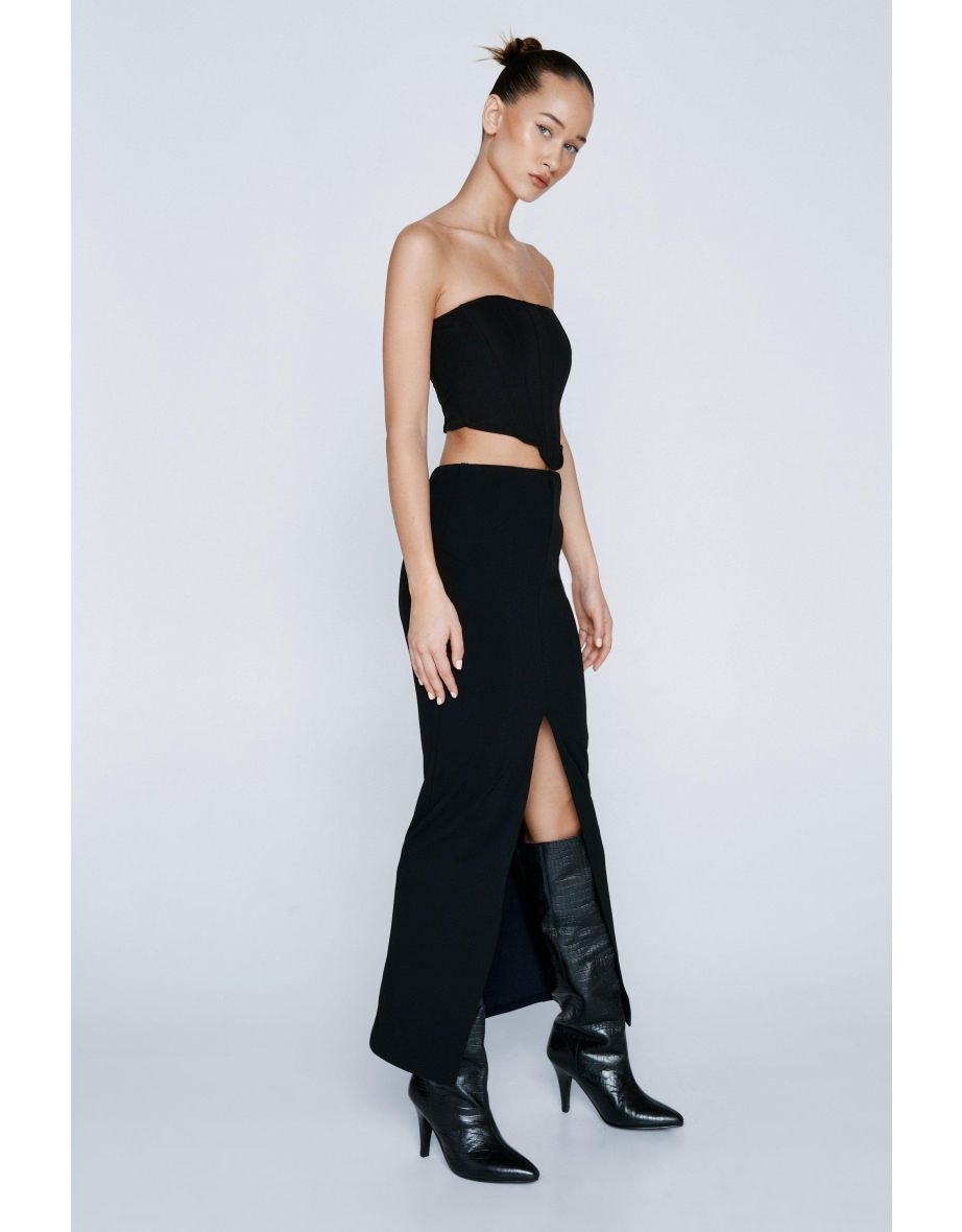 Shop Split Front Maxi Skirt Online in Bahrain VogaCloset