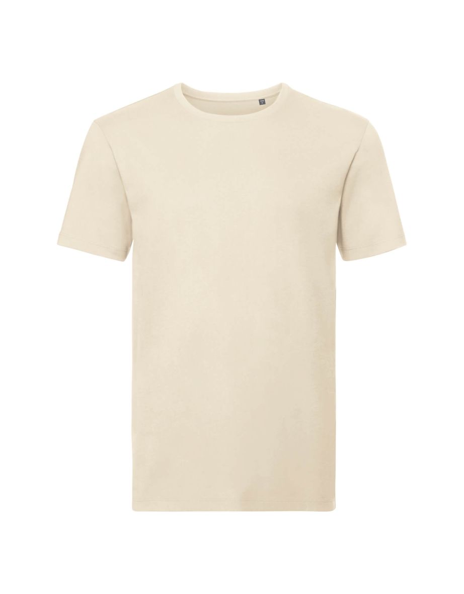 Russell Mens Organic Short-Sleeved T-Shirt - Natural