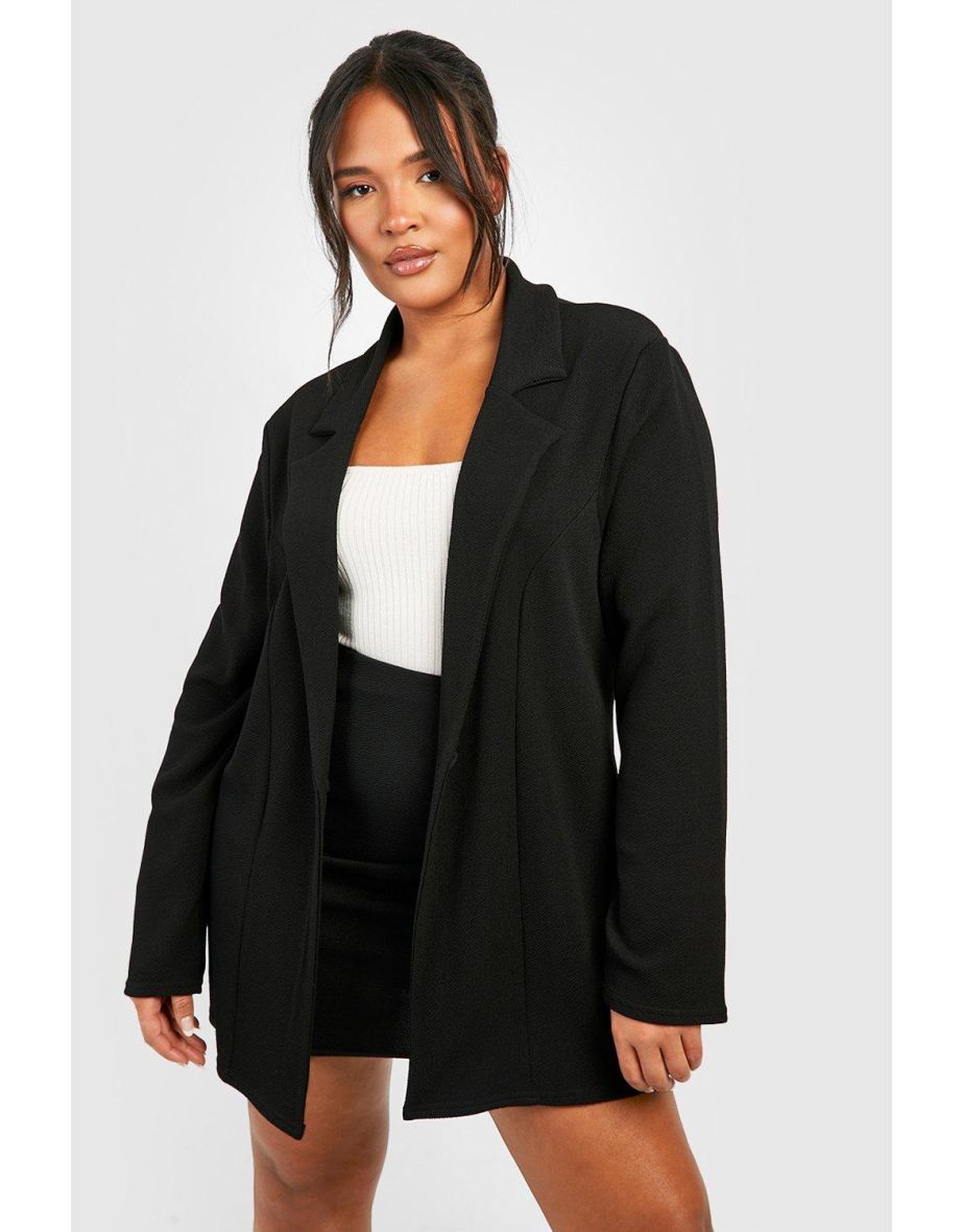 Plus size 2025 jersey blazer