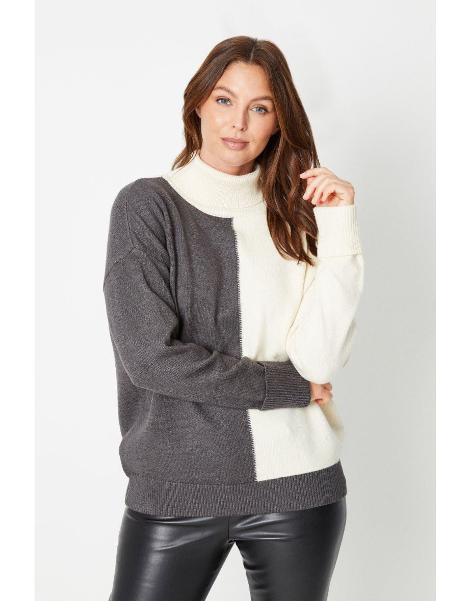 Oversized colour block jumper store