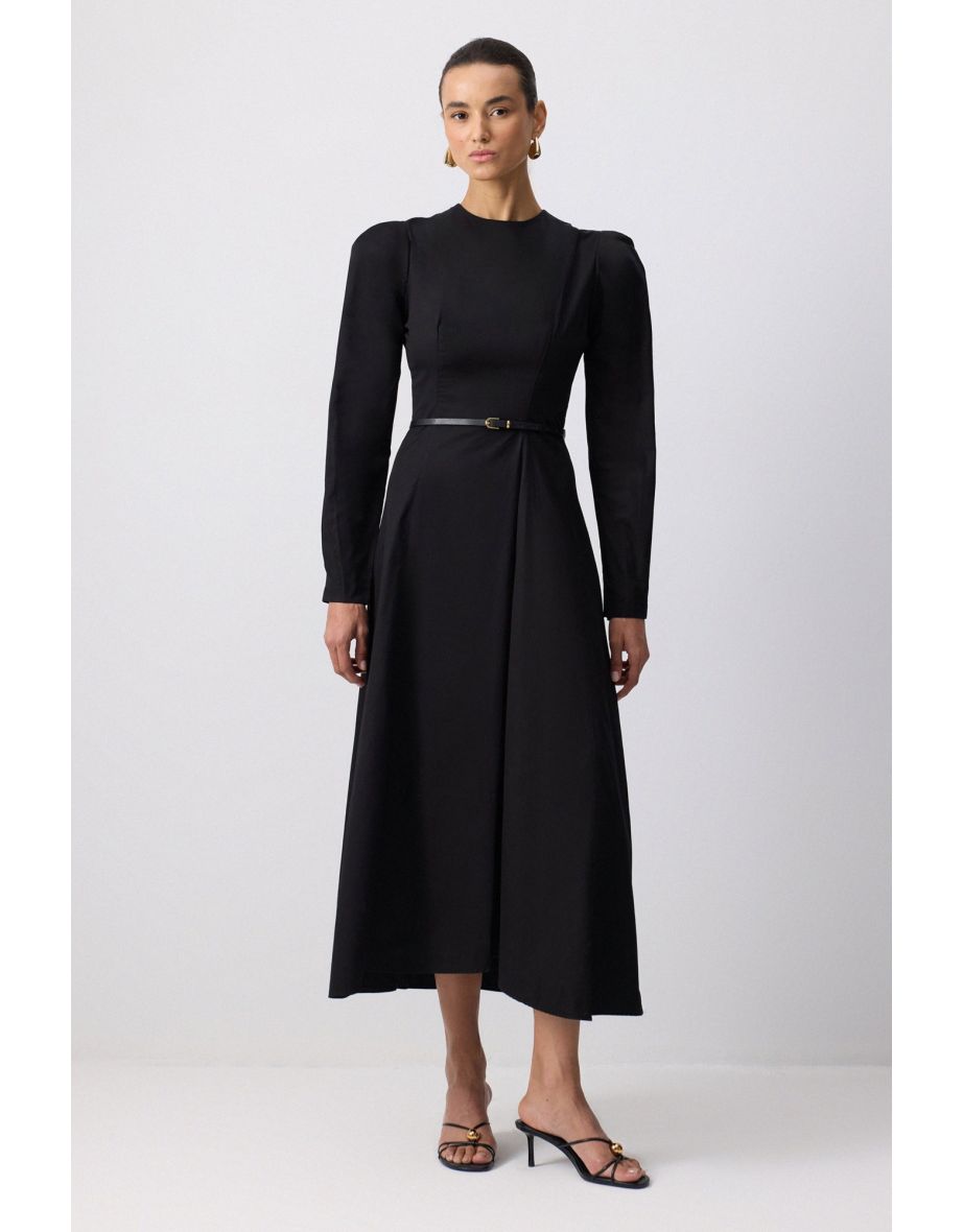DOTED GABARDINE DRESS - 3