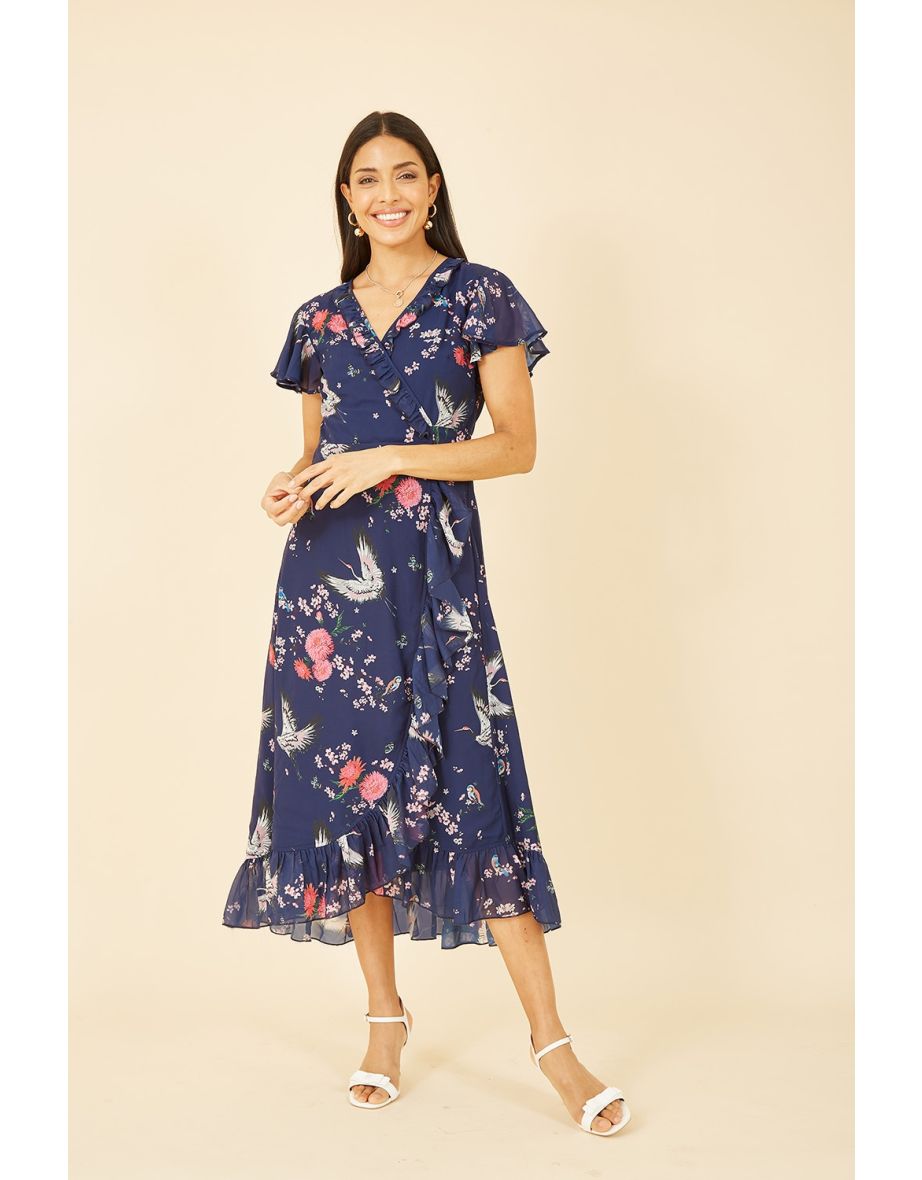 Yumi denim wrap dress shop