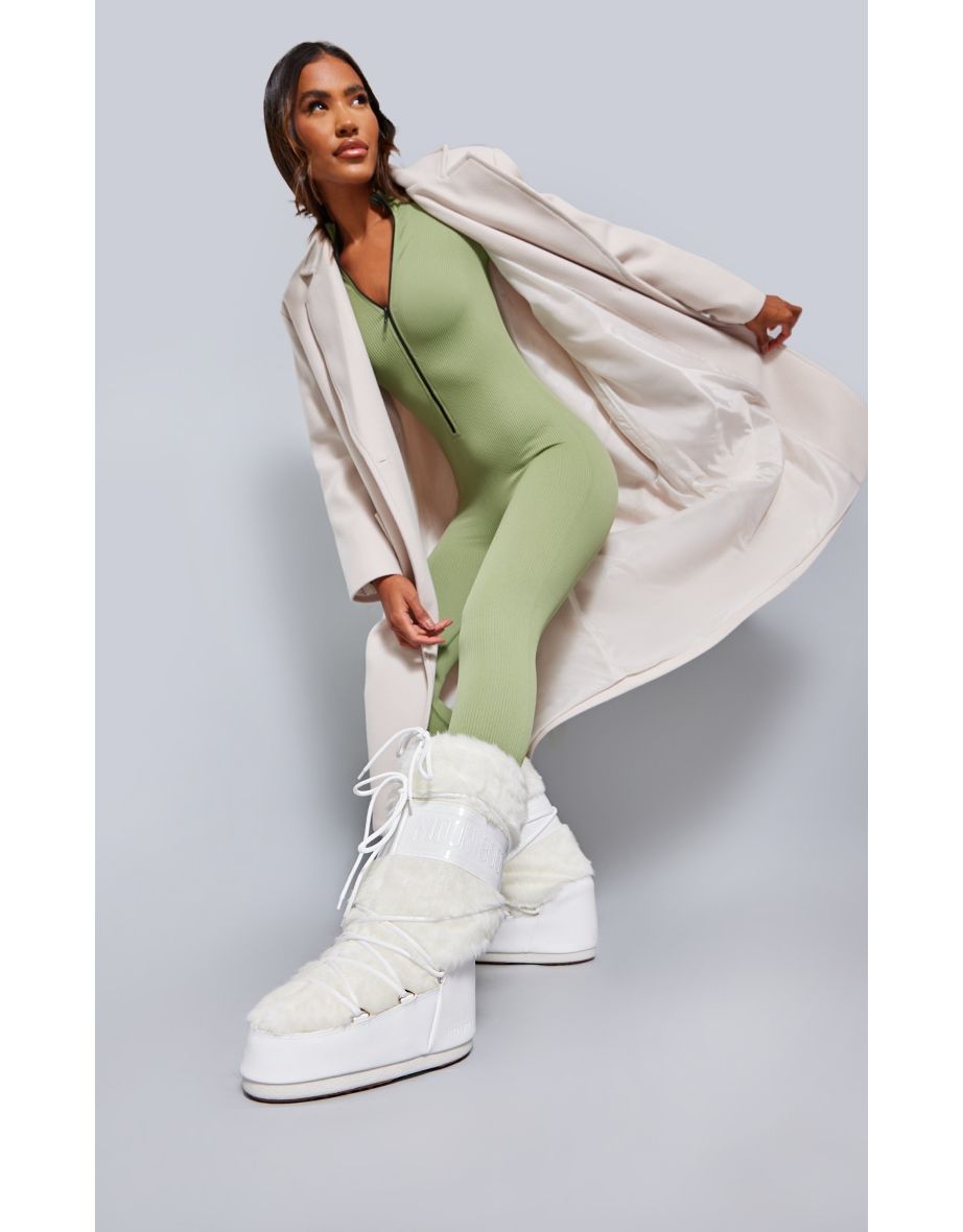 MOON BOOT White Icon Faux Fur