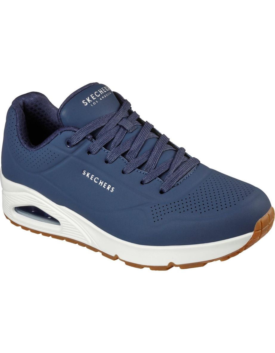 Shop Skechers Mens Uno Stand On Air Lace Up Sports Trainers Navy Online in Oman VogaCloset