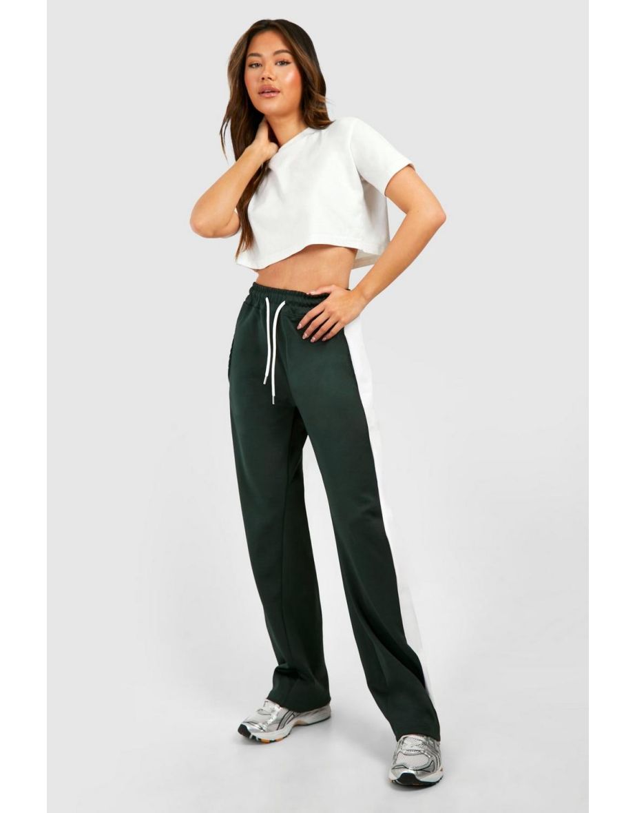 Joggers with side stripe top