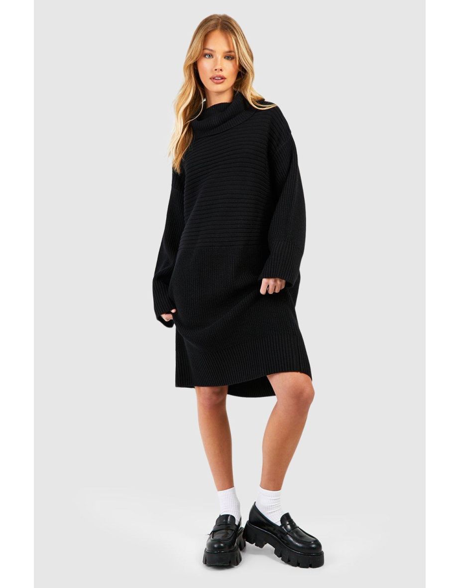 Chunky roll neck jumper dress new arrivals