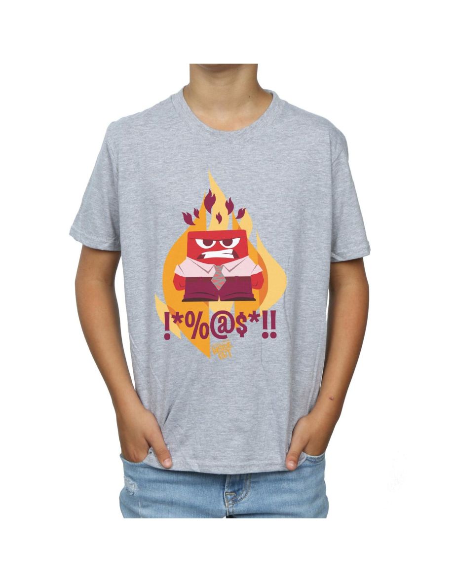 Disney Boys Inside Out Fired Up T-Shirt - Sports Grey - 3
