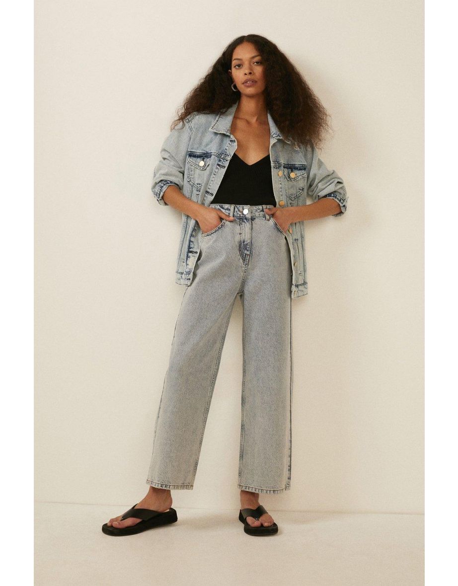 Organic Crop Wide Leg Jean