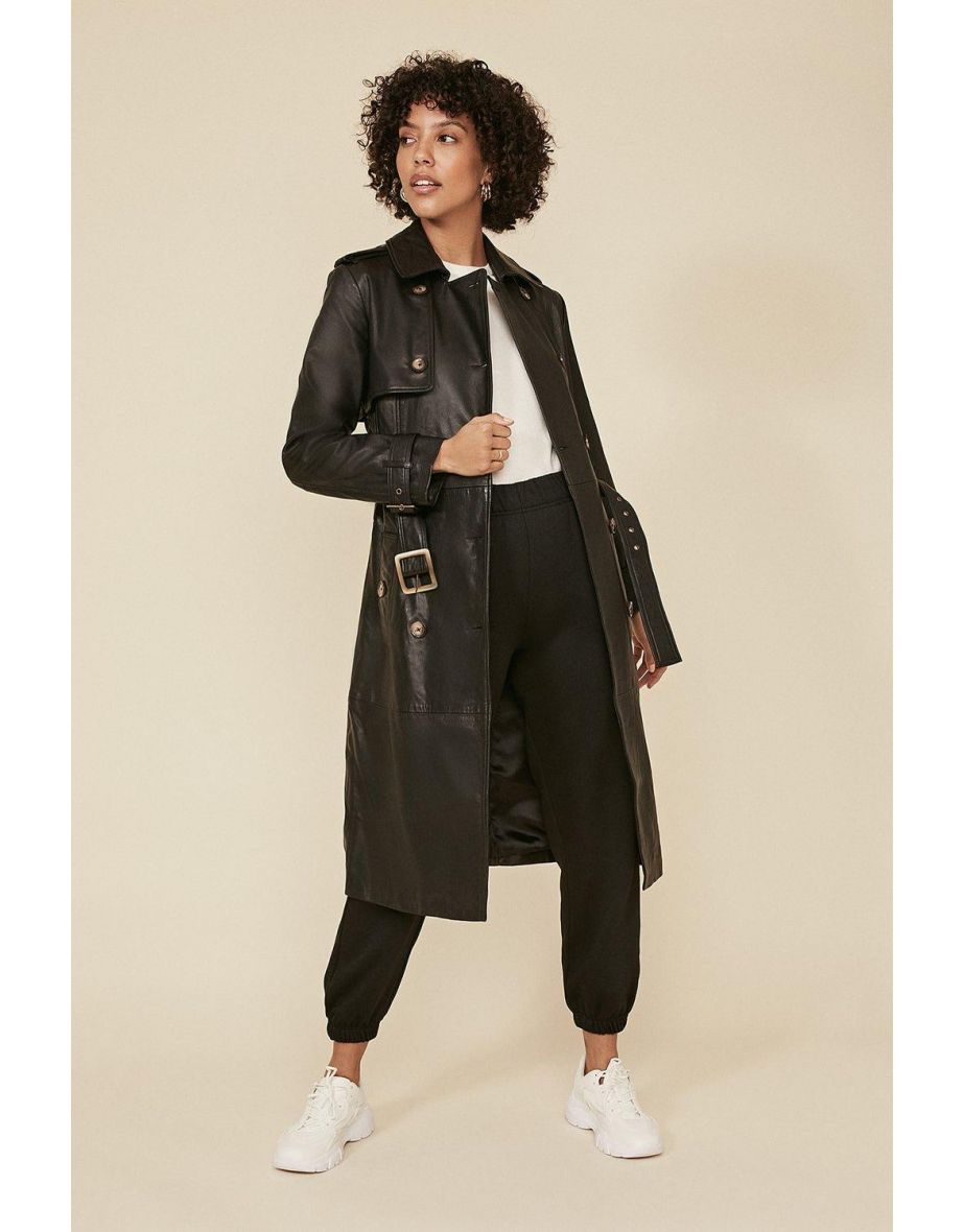 Leather Trench Coat