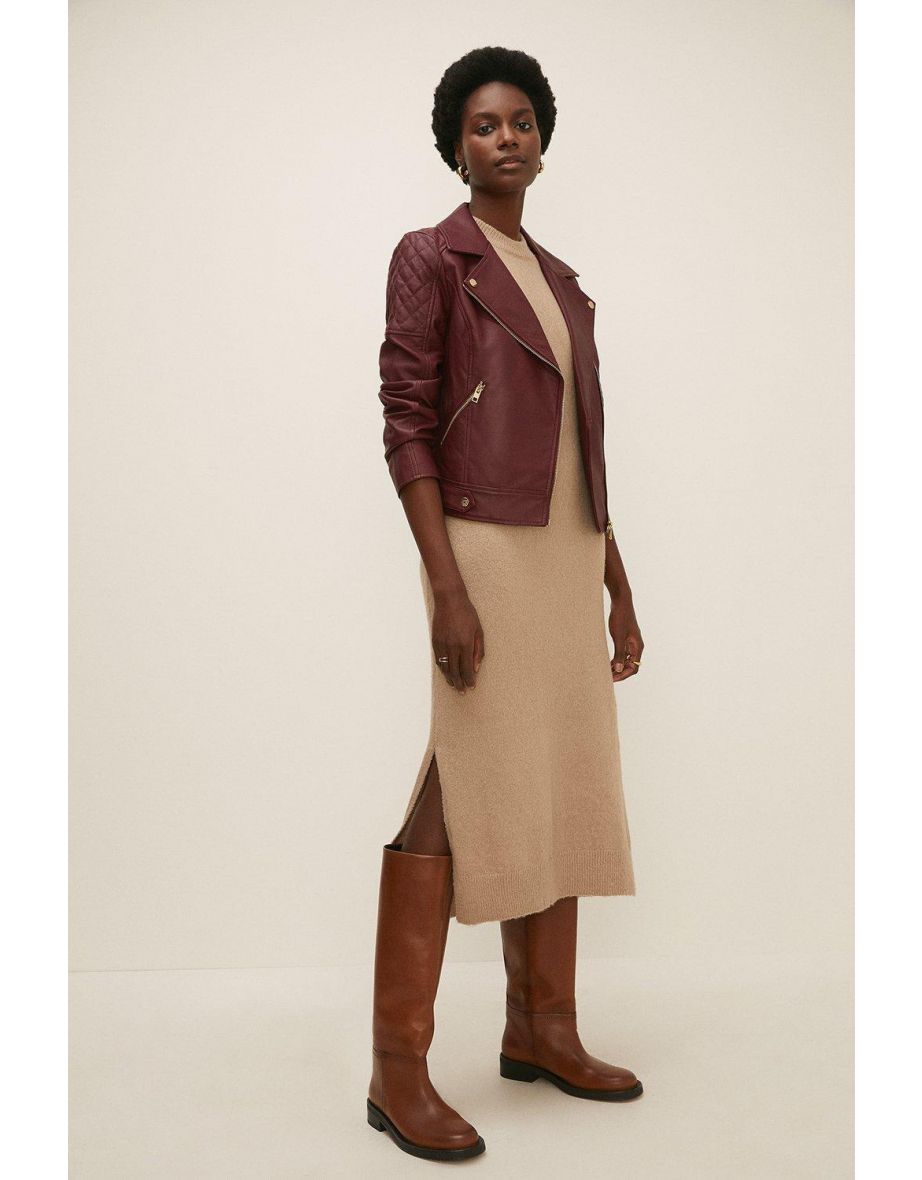 Oasis Burgundy PU Biker