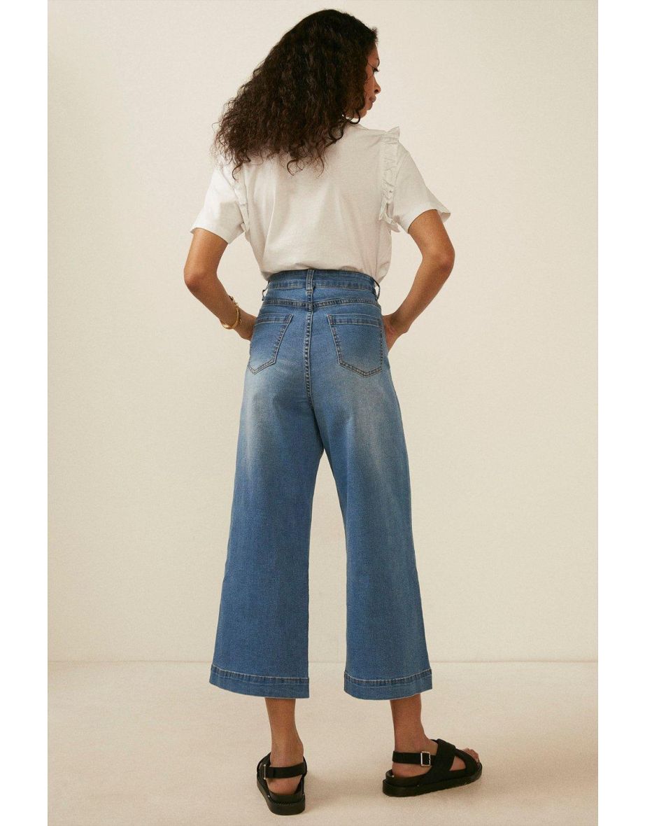 Adeline Cropped Wide Leg Jean - 2