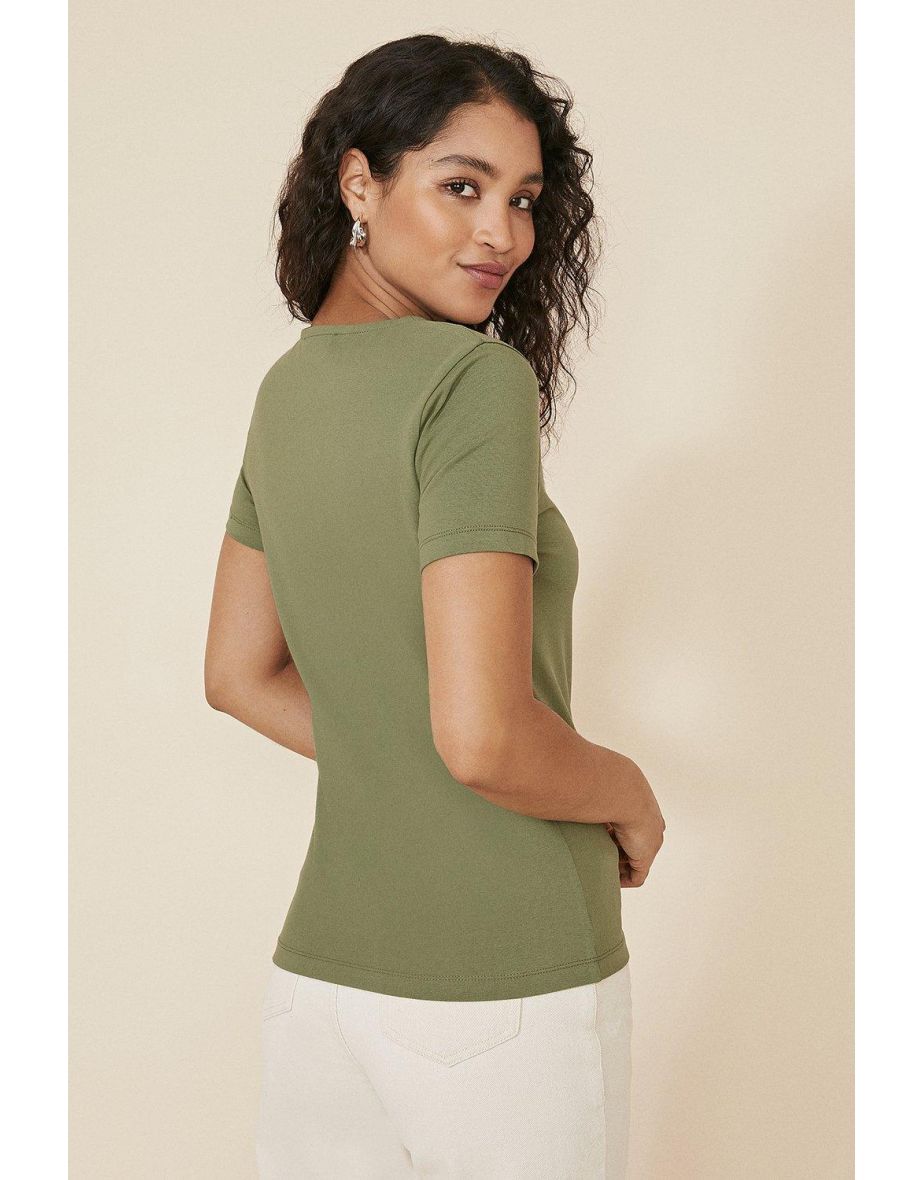 Organic Cotton Fitted Crew Neck T Shirt - 2