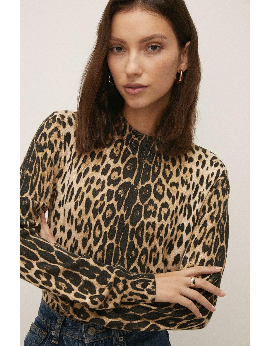 Oasis animal print jumper deals