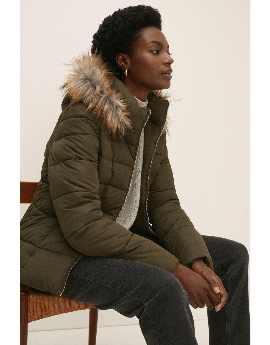 Oasis short shop padded jacket