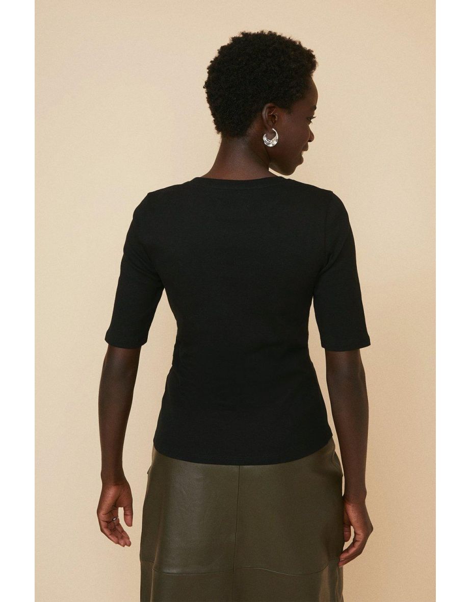 Organic Cotton Crew Neck Half Sleeve Top - 2