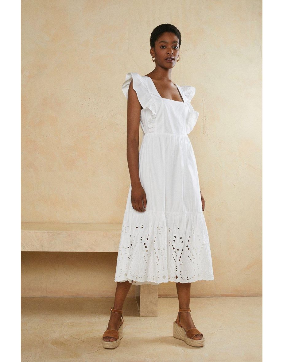 Oasis broderie dress clearance