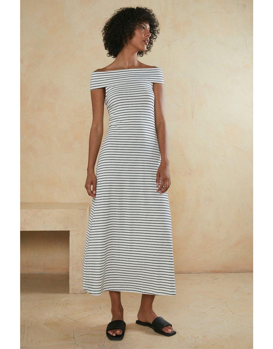 Oasis bardot midi dress new arrivals