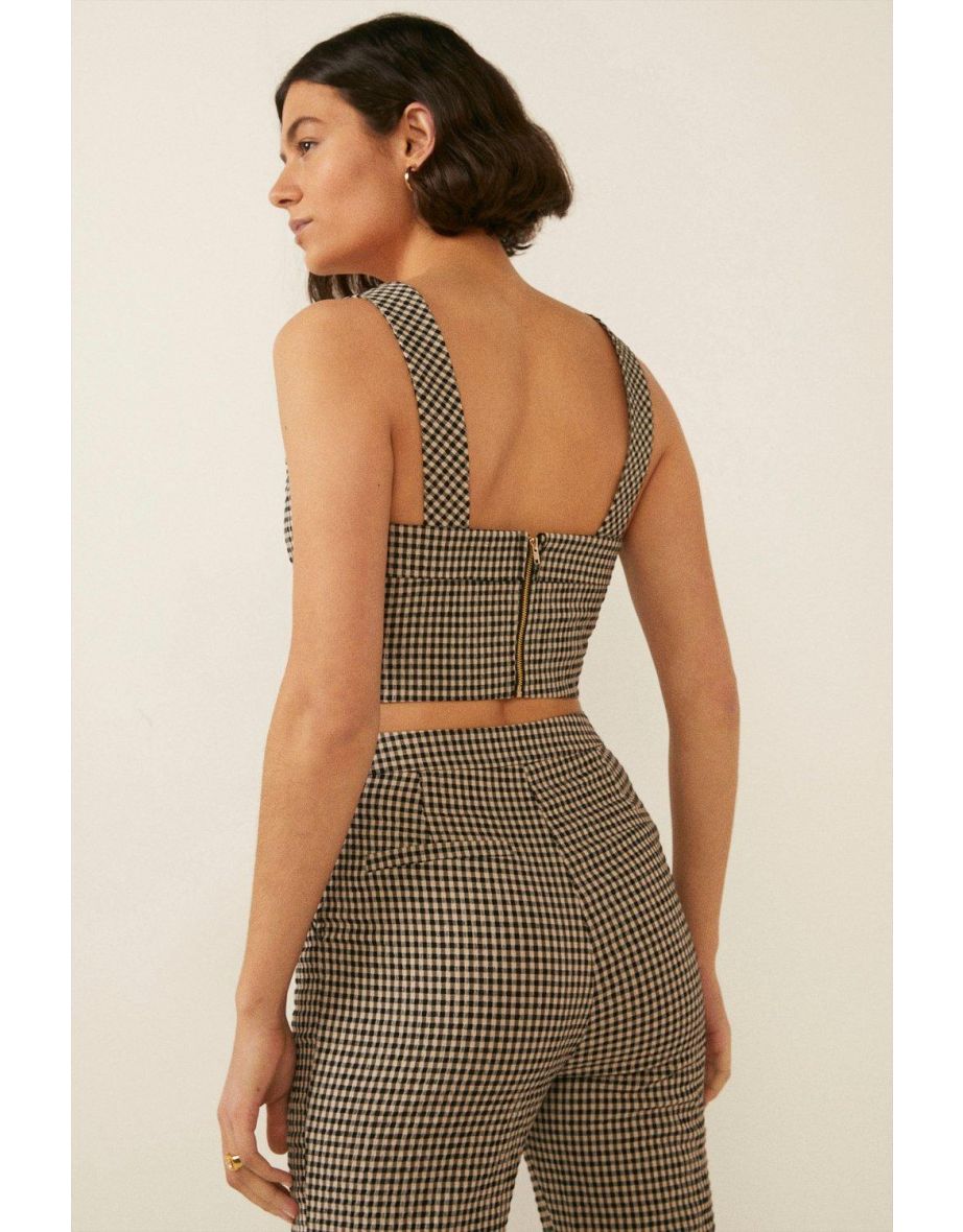 Gingham Tailored Top - 2