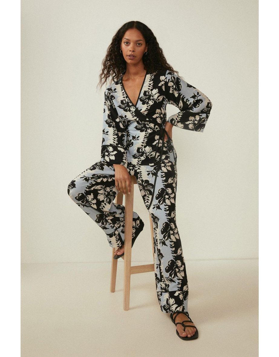 Oasis scarf print trousers sale
