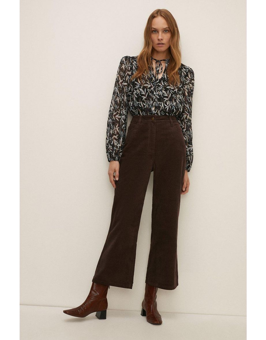 Oasis wide leg cropped trousers top