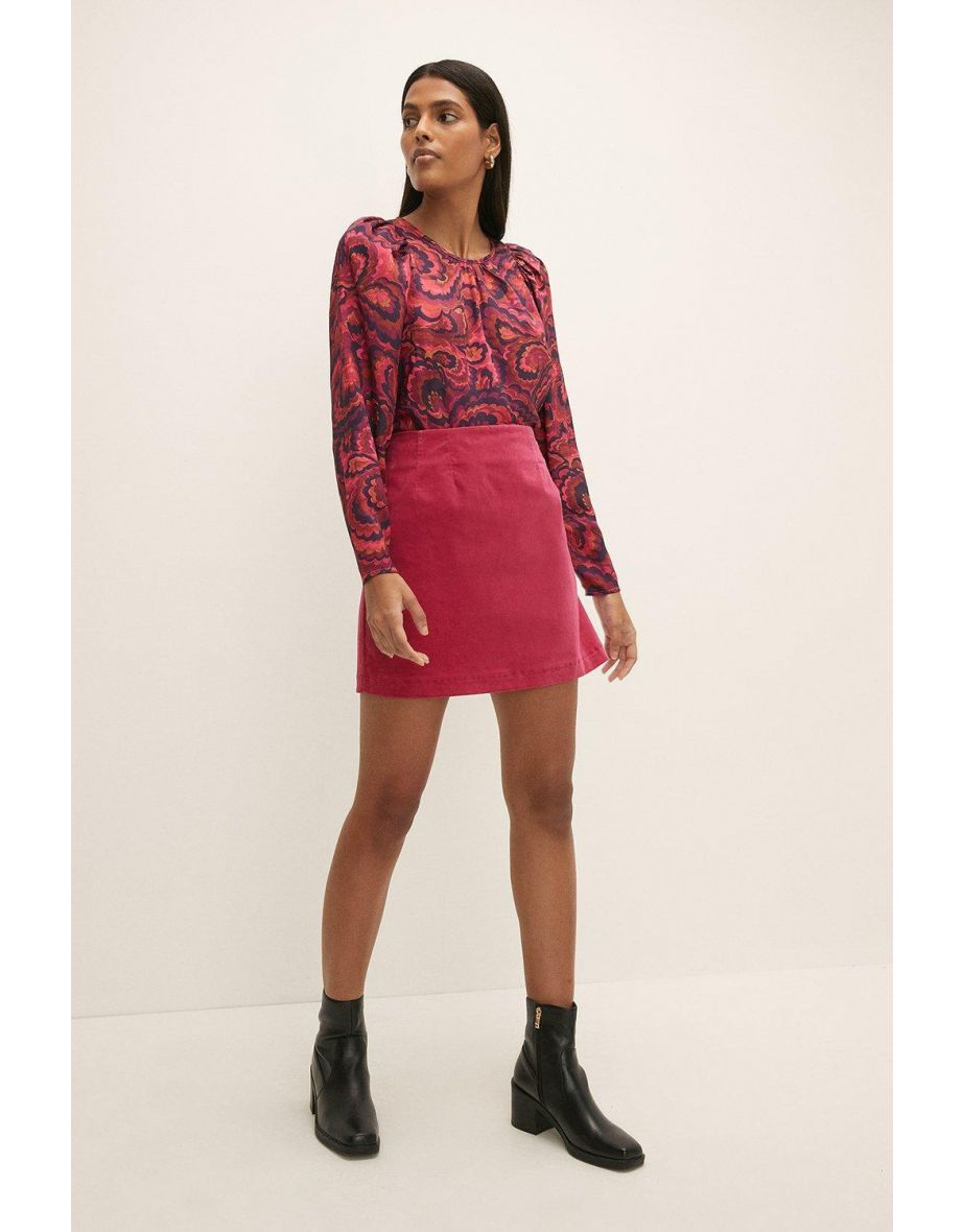 Oasis red lace mini skirt hot sale