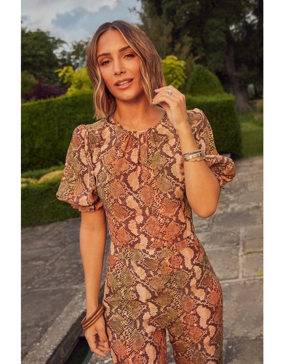 Oasis snake best sale print shirt dress