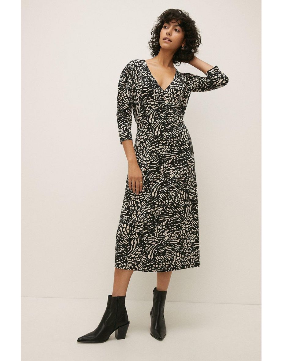 Oasis animal wrap hotsell dress