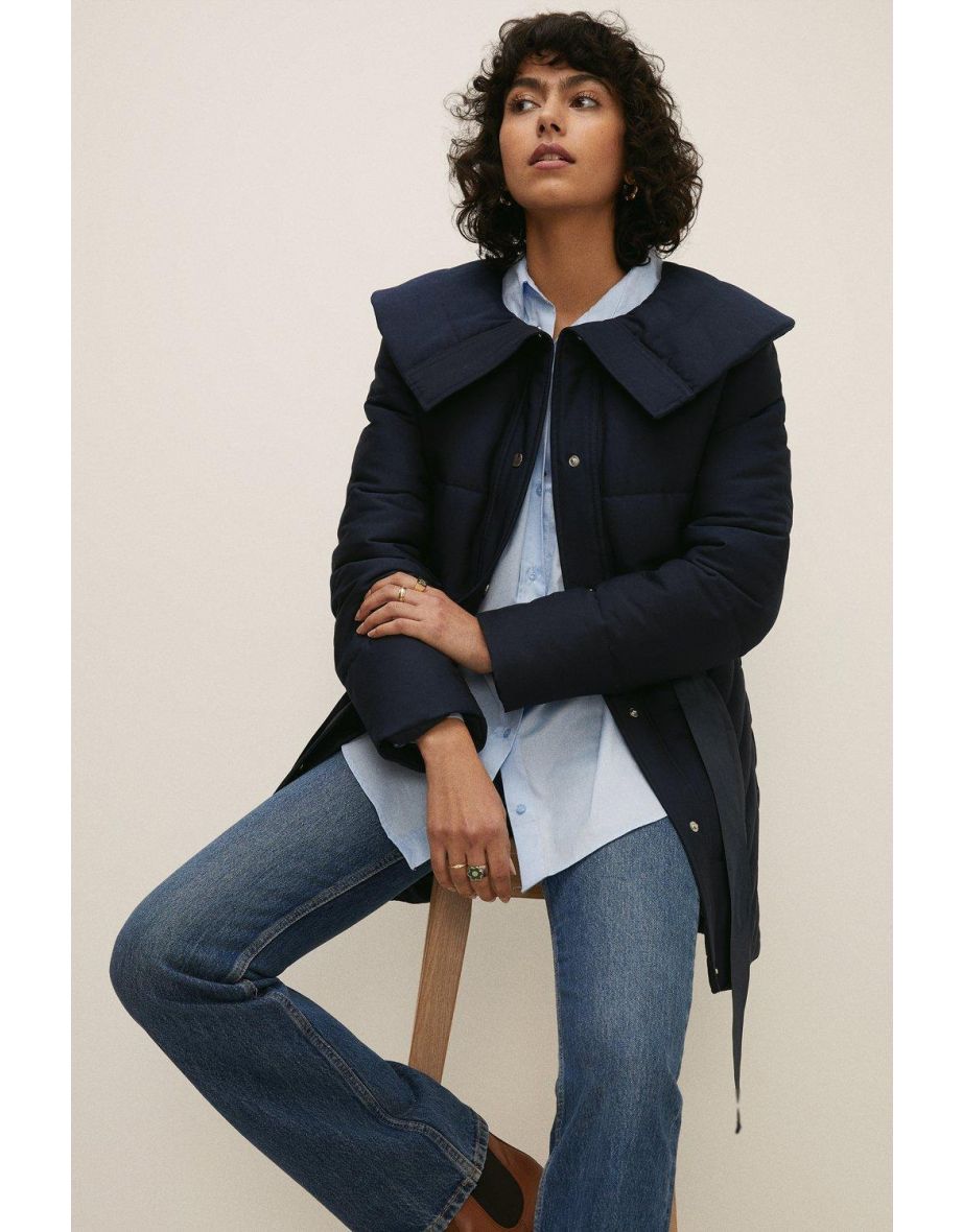 Oasis navy coat online
