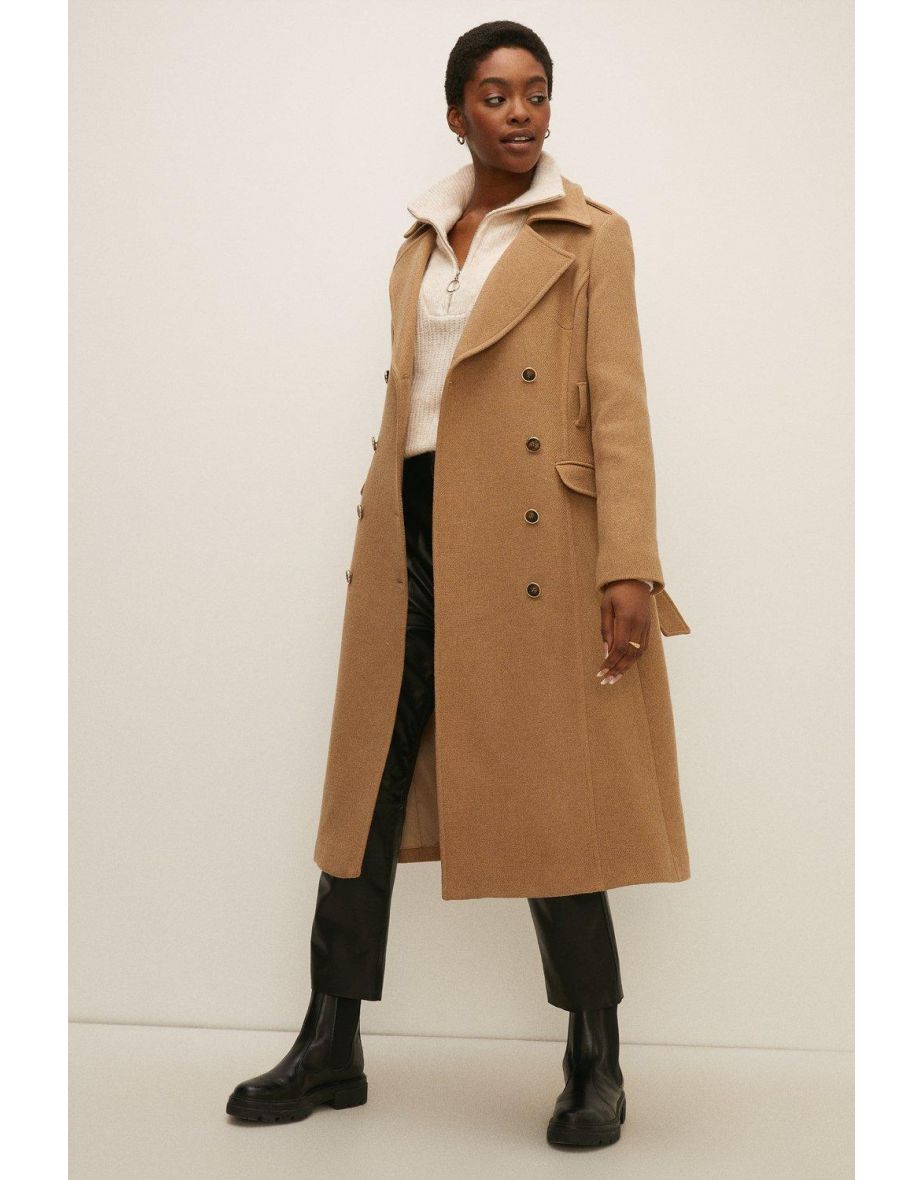 Premium Italian Wool Mix Button Front Mac