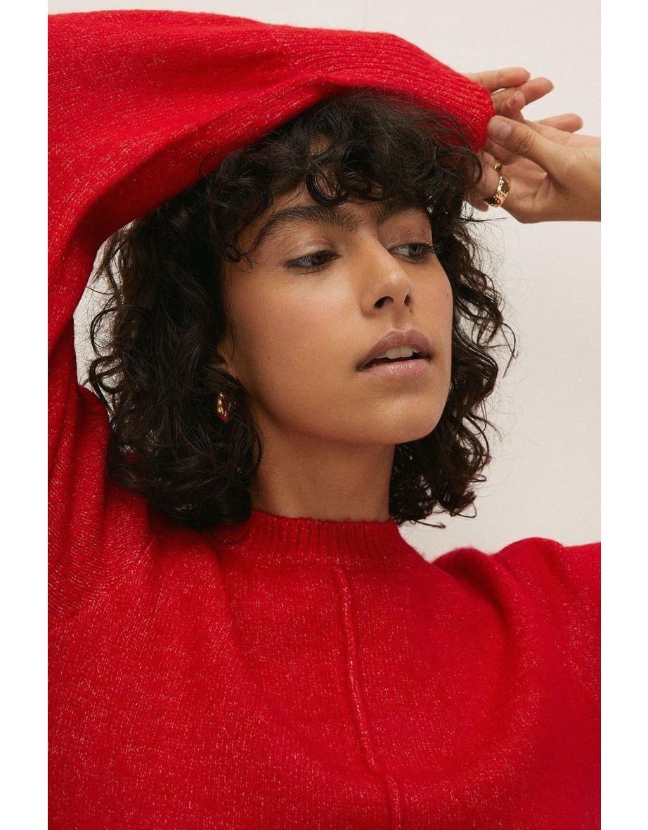 Cosy Seam Front Long Sleeve Jumper