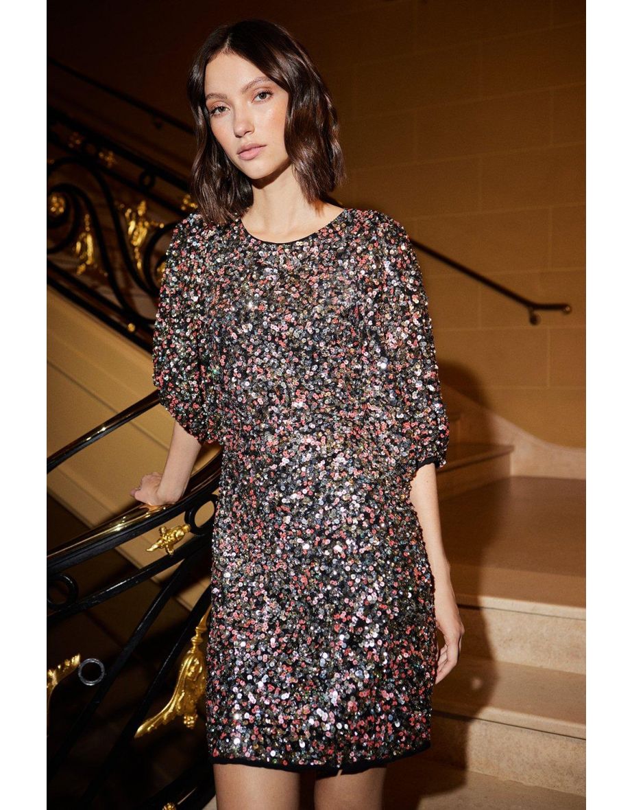 Multi coloured sale sequin dress