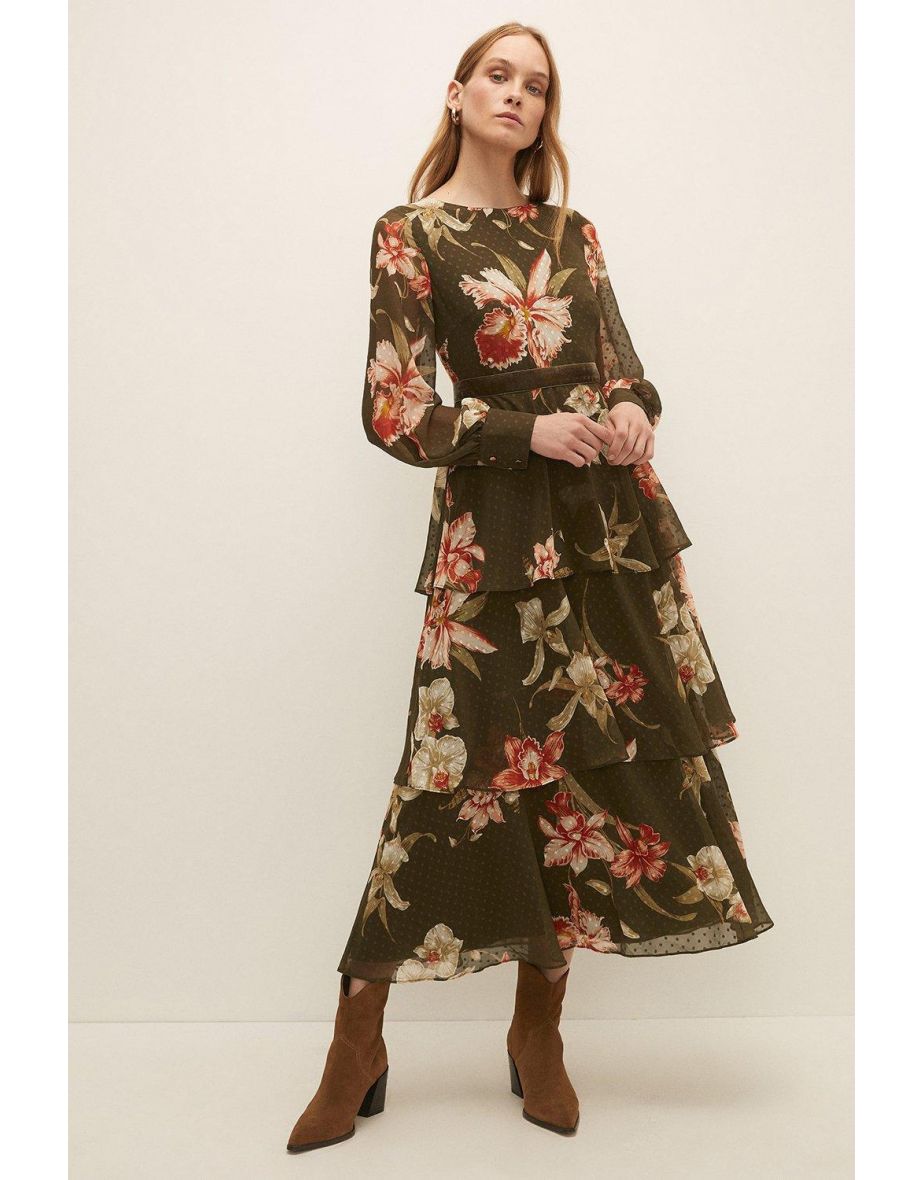 Oasis velvet tea dress best sale