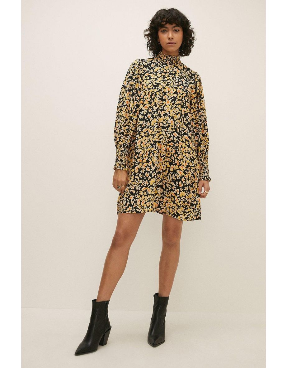 Oasis high neck animal print dress top