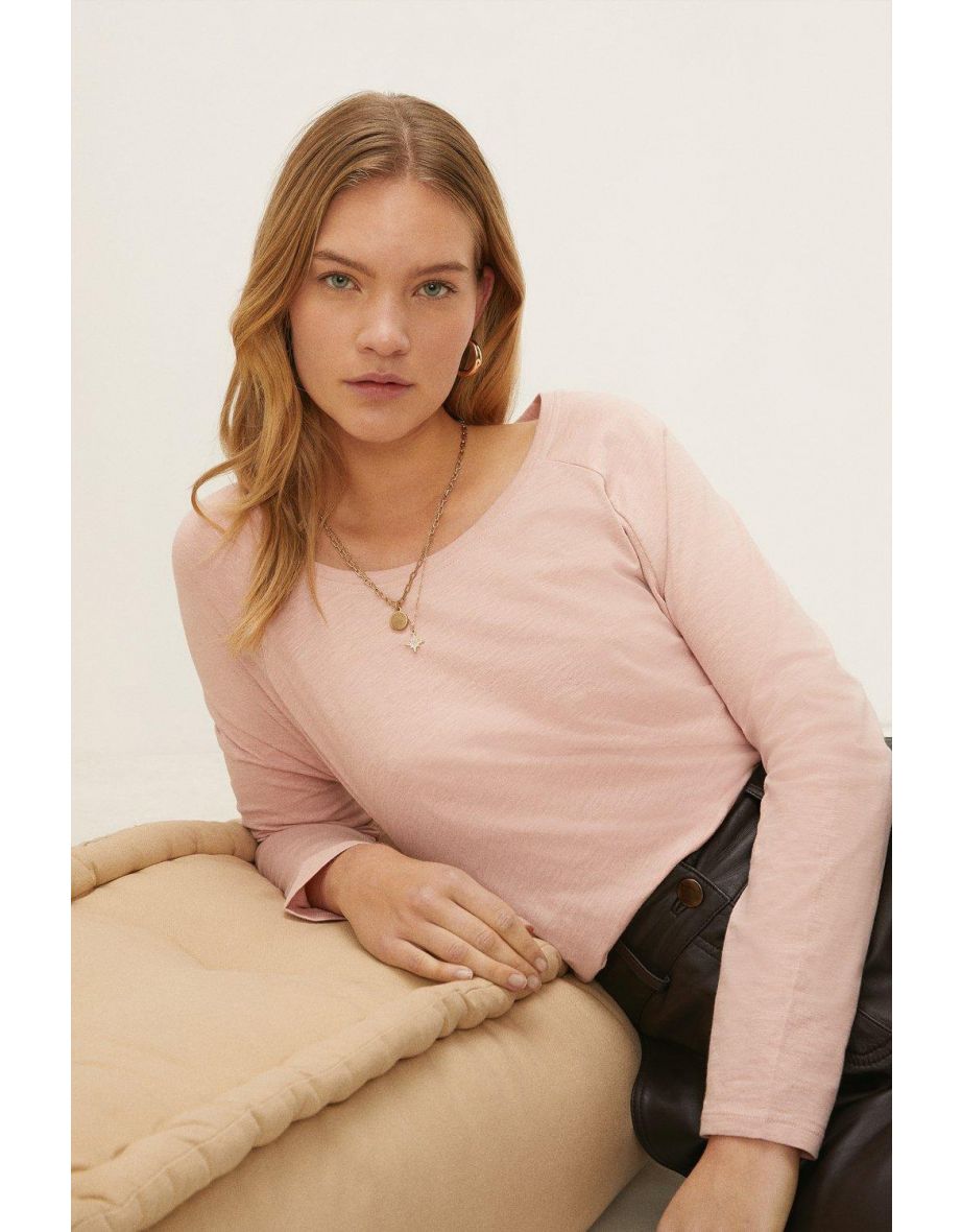 Essential Scoop Neck Slub T-shirt