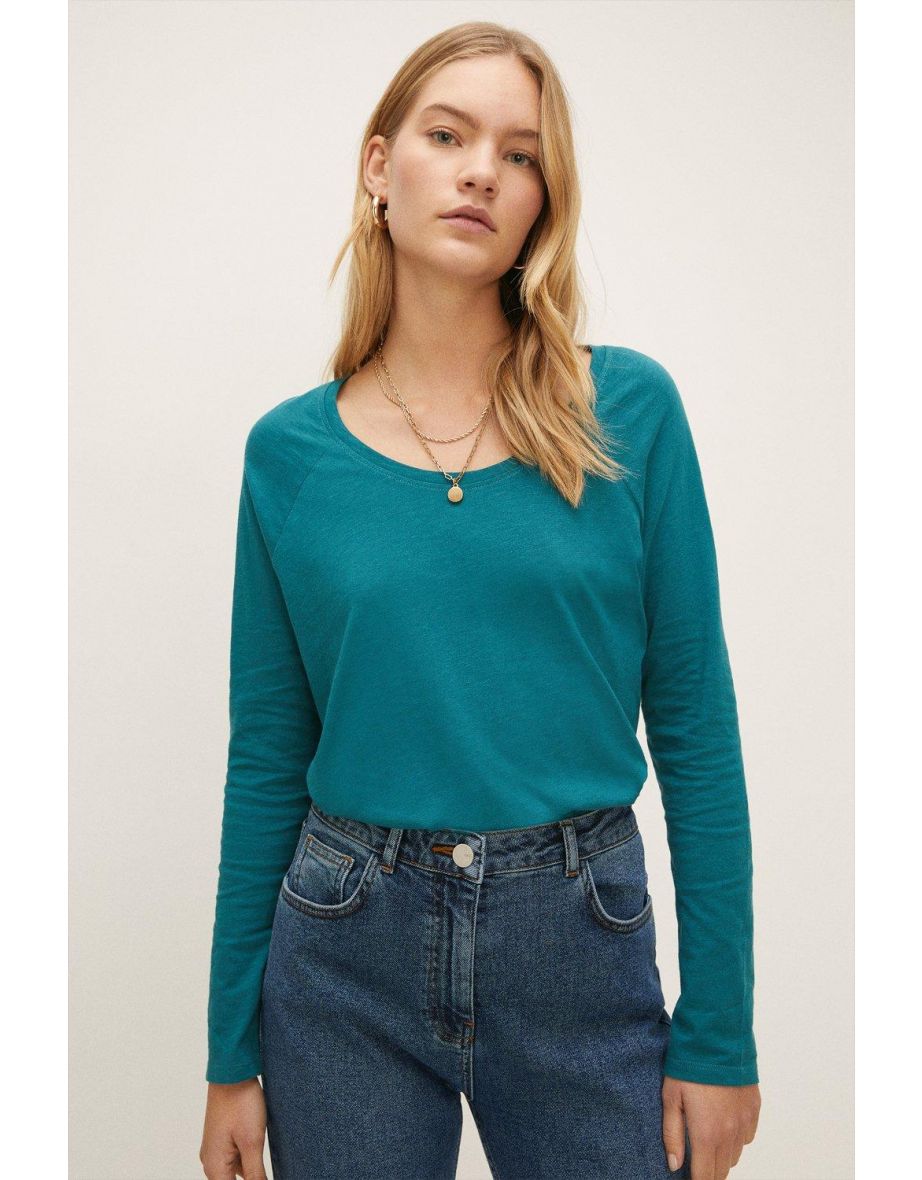 Essential Scoop Neck Slub T-shirt