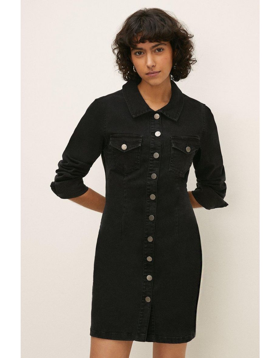 Oasis button denim dress hot sale