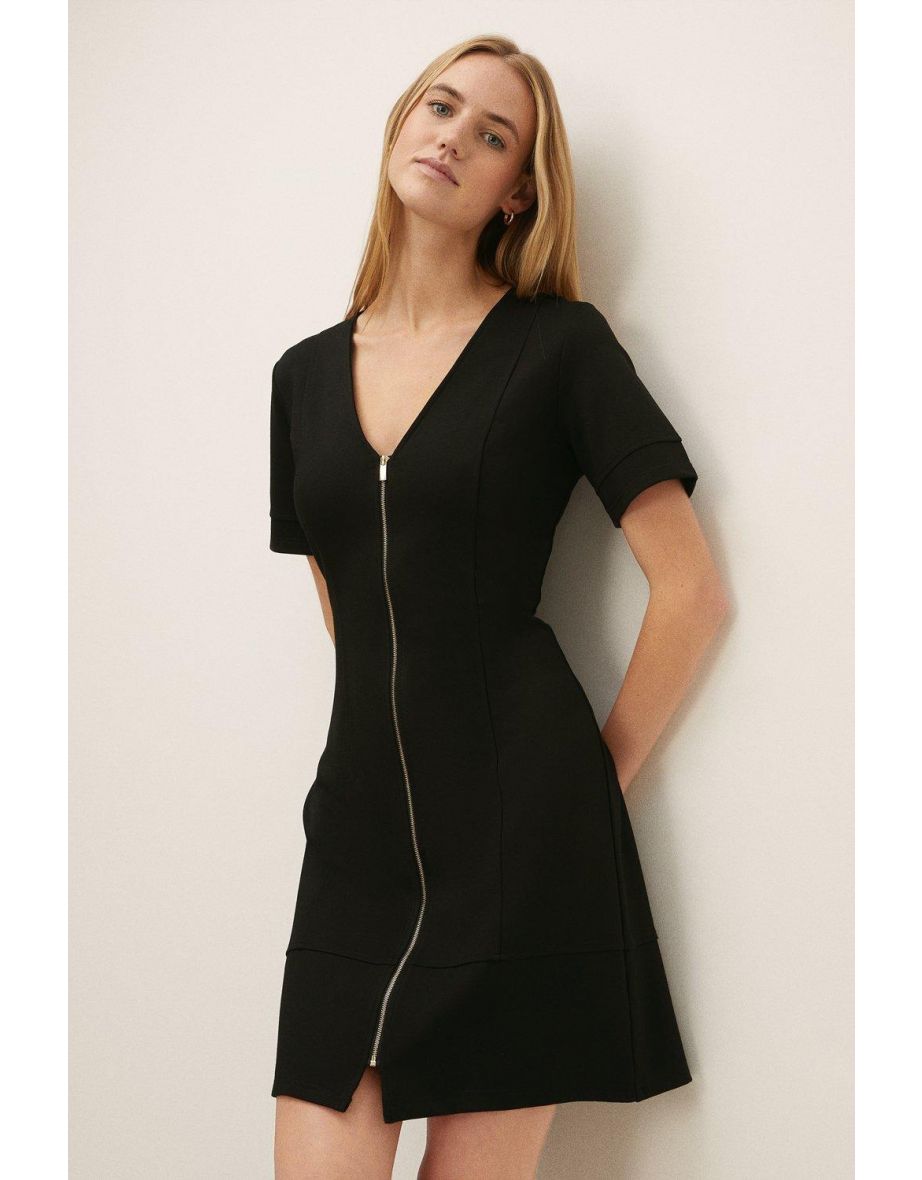 Black A-Line Mini Shift Dress